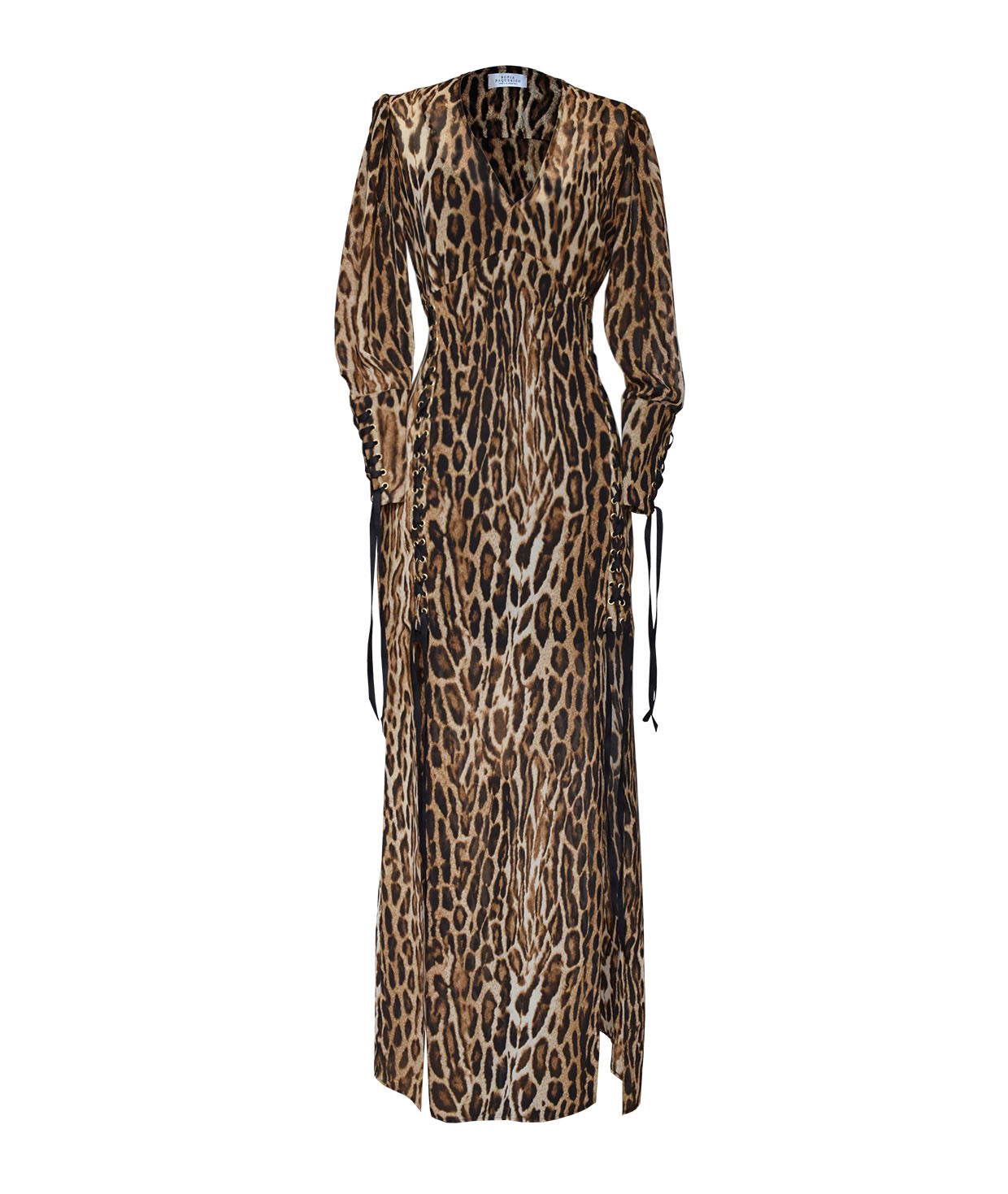 Vestido Leopardo Cordones