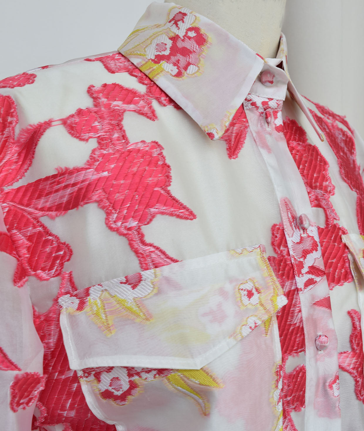 Camisa Organza Fleur Rosa